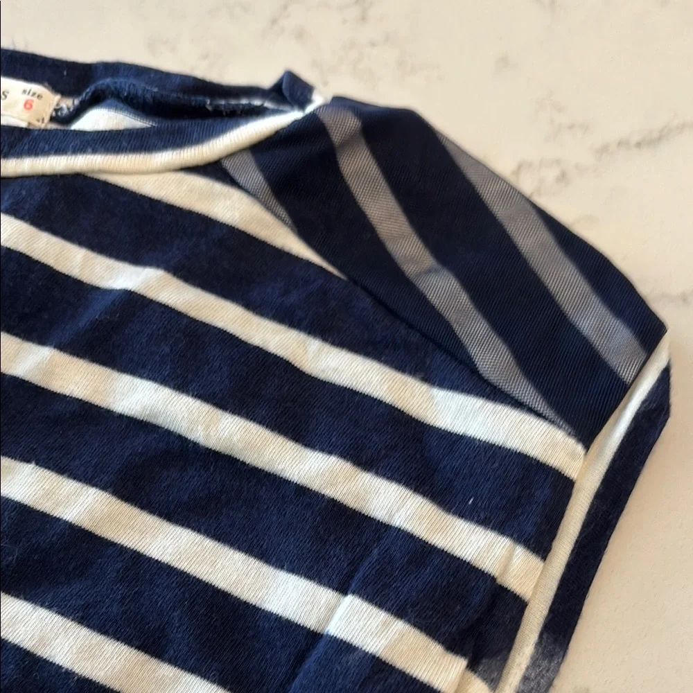 Crewcuts Blue and White Raglan Cap Sleeve Sundress